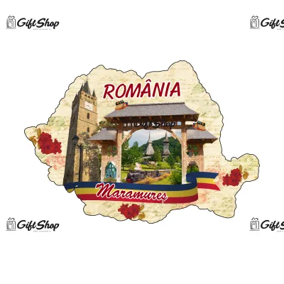 Maramures romania, magnet harta, model mgs198